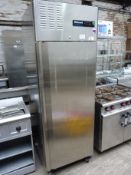 Blizzard BL155 stainless steel single door upright freezer