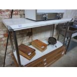 New stainless steel prep table with under shelf