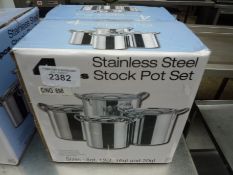 Stainless steel stock pot set