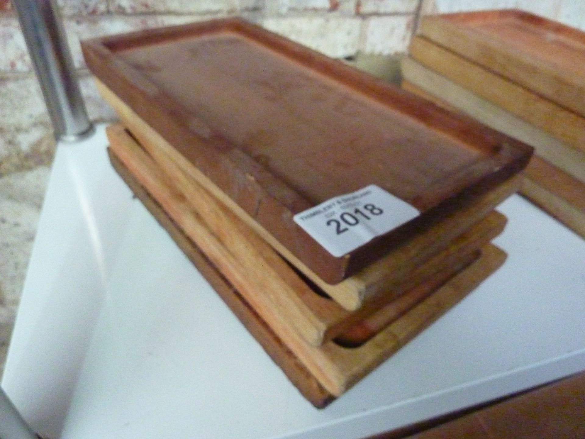 Five wooden serving boards