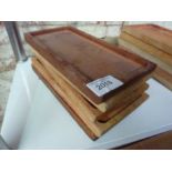 Five wooden serving boards