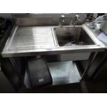 New Diaminox single bowl, single drainer sink with taps