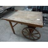 Wooden display cart