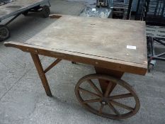 Wooden display cart