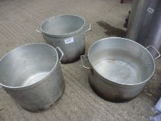 Three cooking pots