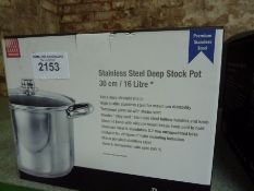 New stainless steel stock pot, 16ltr, 30cms