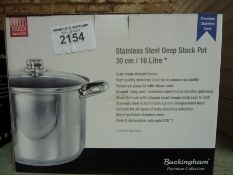 New stainless steel stock pot, 16ltr, 30cms