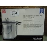 New stainless steel stock pot, 16ltr, 30cms