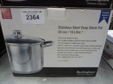 New stainless steel stockpot 16L, 30cms