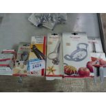 Lobster crackers, garnishing tool, can openers, egg cutter and apple cutter