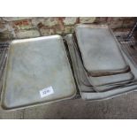 Ten various baking trays