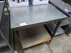 Stainless steel preparation table with under shelf