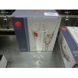 Six new Melodia crystal champagne flutes