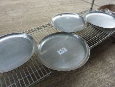 Four serving trays