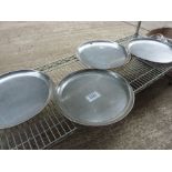 Four serving trays