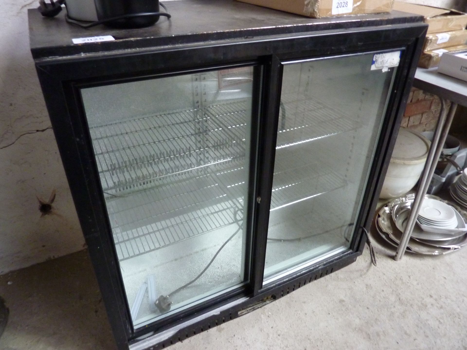 Two door under counter bottle fridge