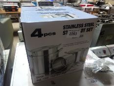 Four new stainless steel stock pot set