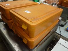 Two Rieber Thermoport 50 insulated food boxes.
