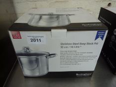 New stainless steel stock pot 16L, 30cms