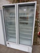 Lowe G6 twin door display freezer.