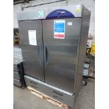 Williams H232 Zircon twin door stainless steel fridge.