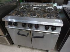 Falcon natural gas Dominator six burner commercial stainless steel range.