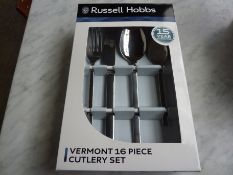 Sixteen piece Russell Hobbs Vermont cutlery set.