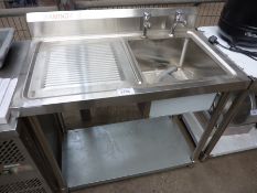 New Diaminox single bowl, single drainer sink with taps