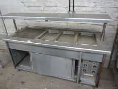 Bain marie hot cupboard with sliding doors