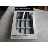 Sixteen piece Russell Hobbs Vermont cutlery set.