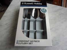 Sixteen piece Russell Hobbs Vermont cutlery set.