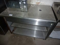 Stainless steel three tier table