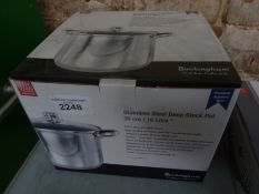 New stainless steel stock pot, 16ltr, 30cms