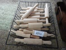 Rolling pins.