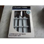 Sixteen piece Russell Hobbs Vermont cutlery set.