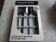 Sixteen piece Russell Hobbs Vermont cutlery set.