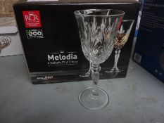 New Melodia six goblet glasses