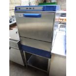Mniwash commercial stainless steel dishwasher on stand, single phase