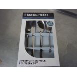 Sixteen piece Russell Hobbs Vermont cutlery set.