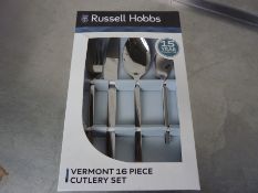 Sixteen piece Russell Hobbs Vermont cutlery set.