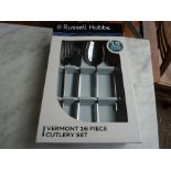 Sixteen piece Russell Hobbs Vermont cutlery set.