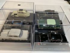 Six various model cars