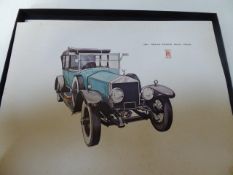 Approximately 50 boxed lithographs of a 1921 Rolls-Royce Silver Ghost,