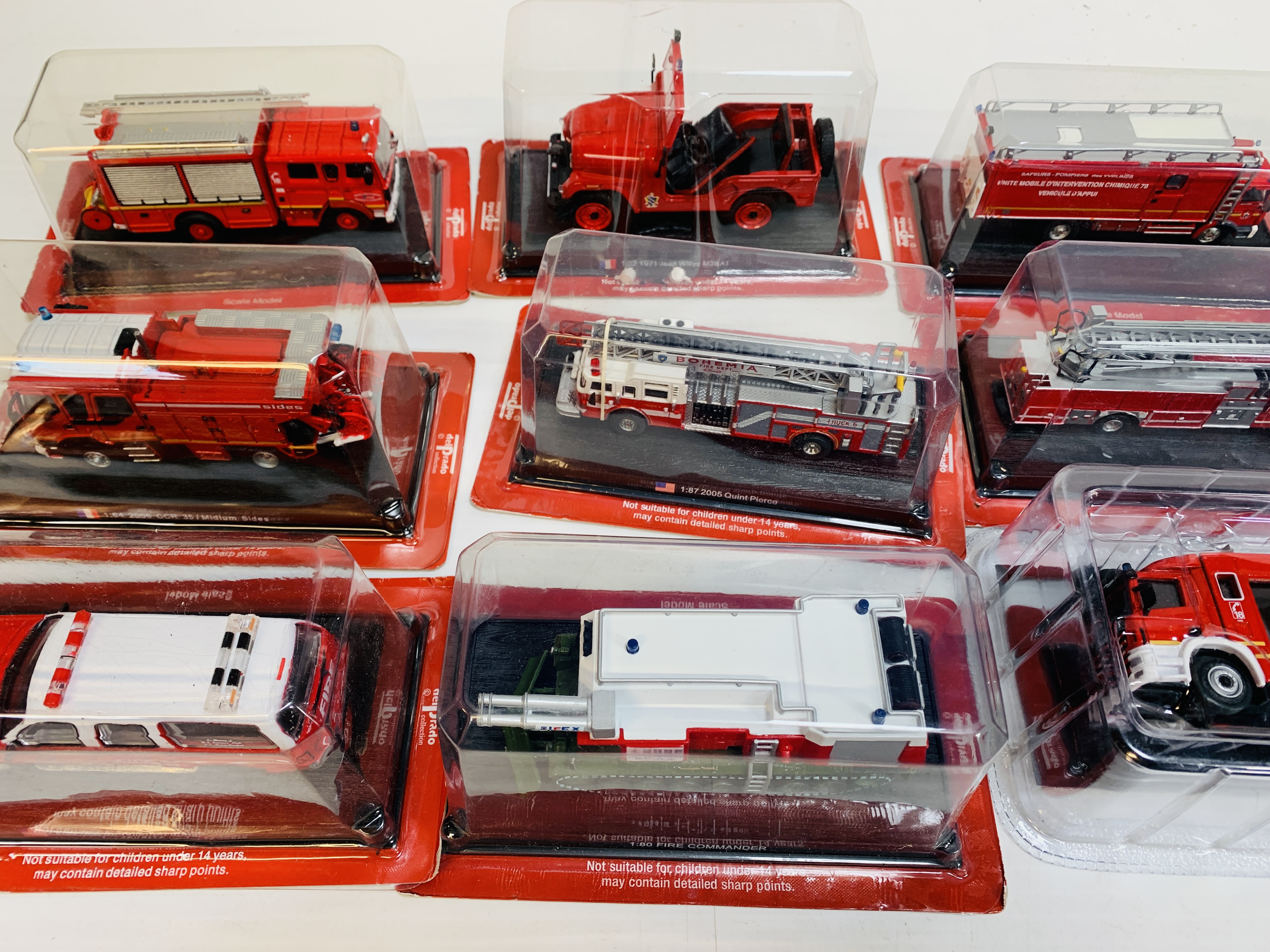 Twelve boxed Del Prado fire fighting vehicles - Image 2 of 4