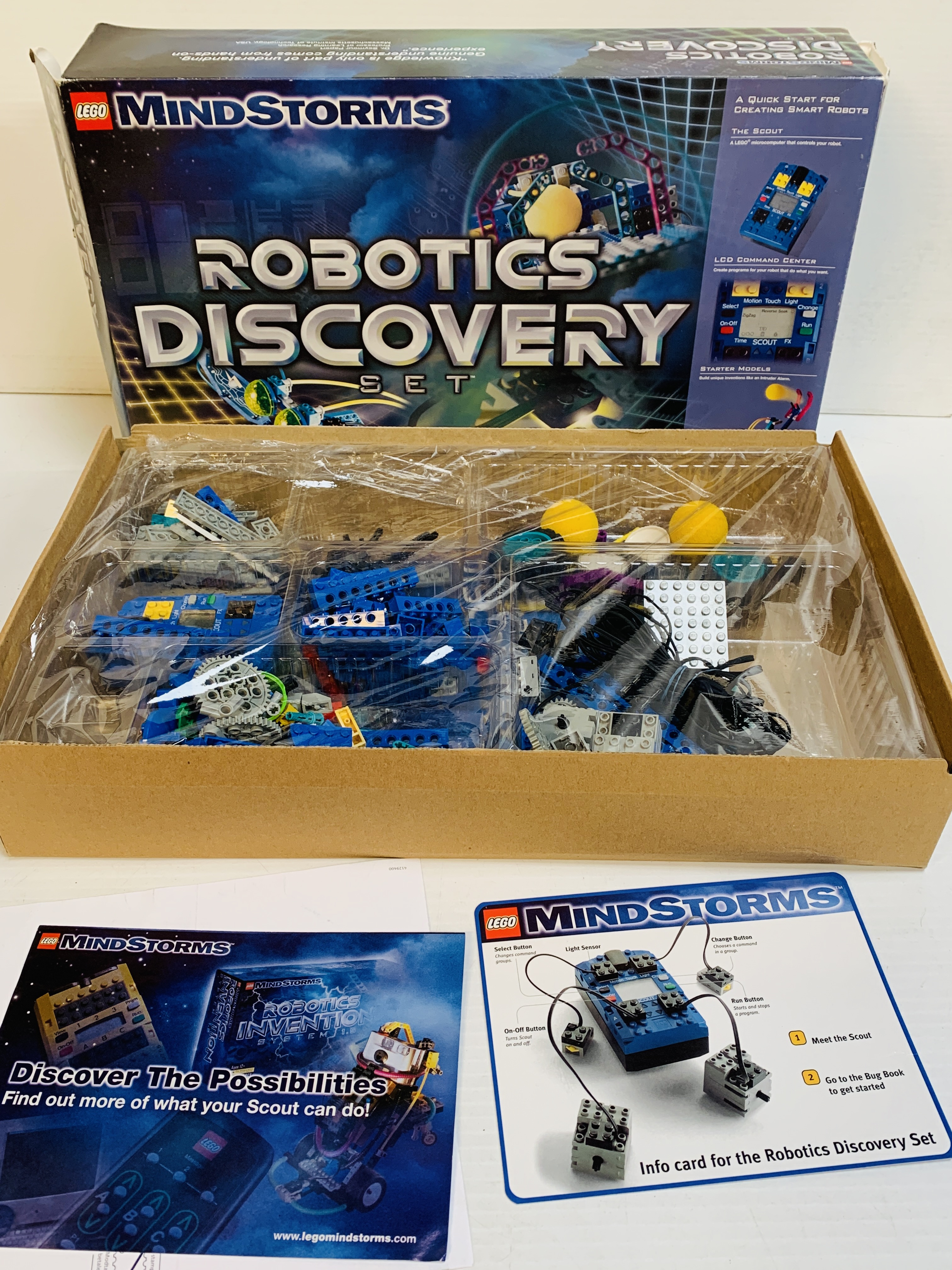 Boxed Robotics Lego, opened.