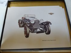 Approximately 50 boxed lithographs of a Bentley 3 litre Speed Model