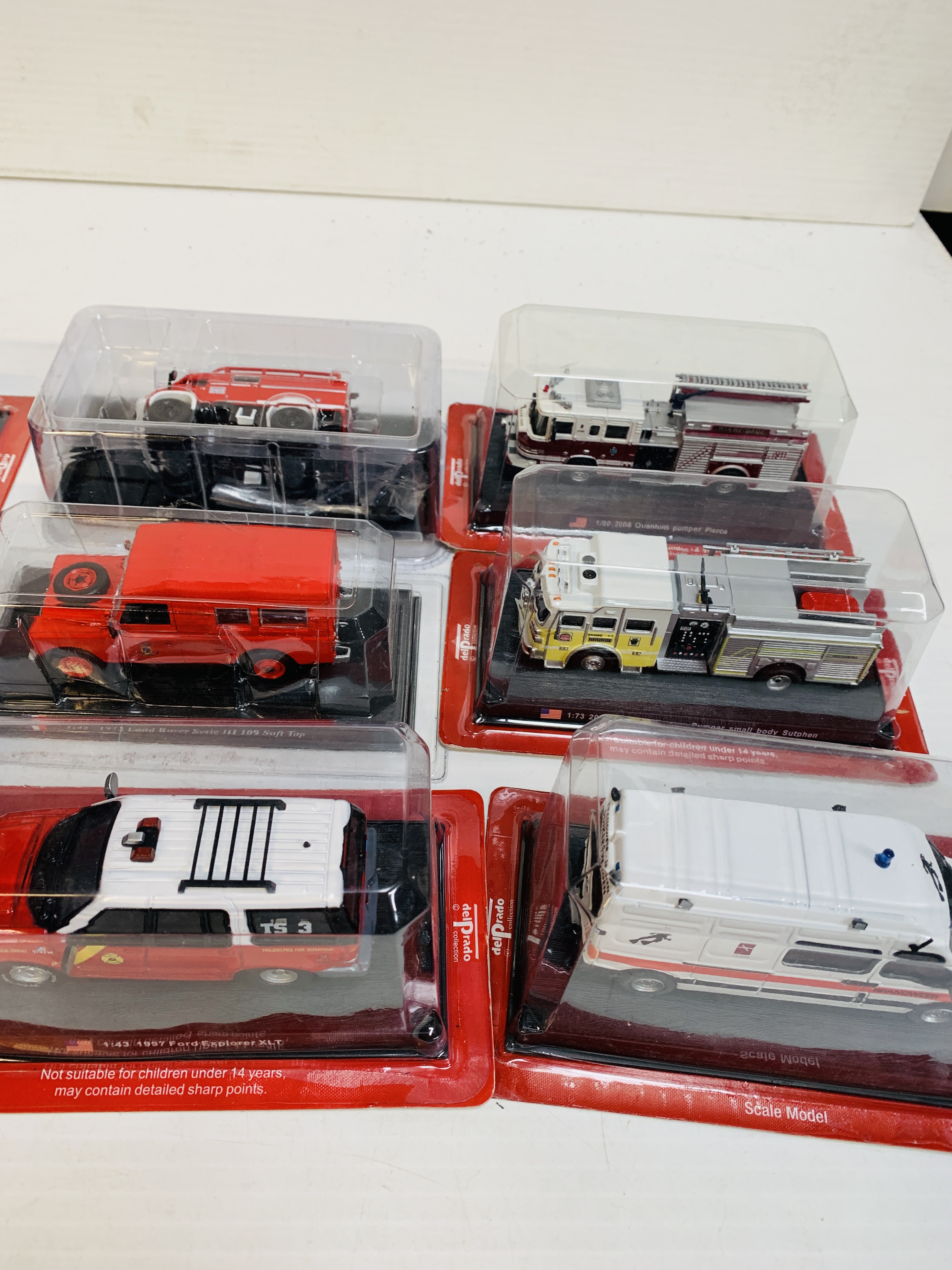 Twelve boxed Del Prado fire fighting vehicles - Image 3 of 6