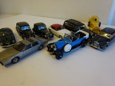 Nine assorted model cars