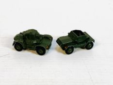 Dinky Toys armoured car 670 and scout car 673