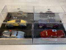 Six various model cars